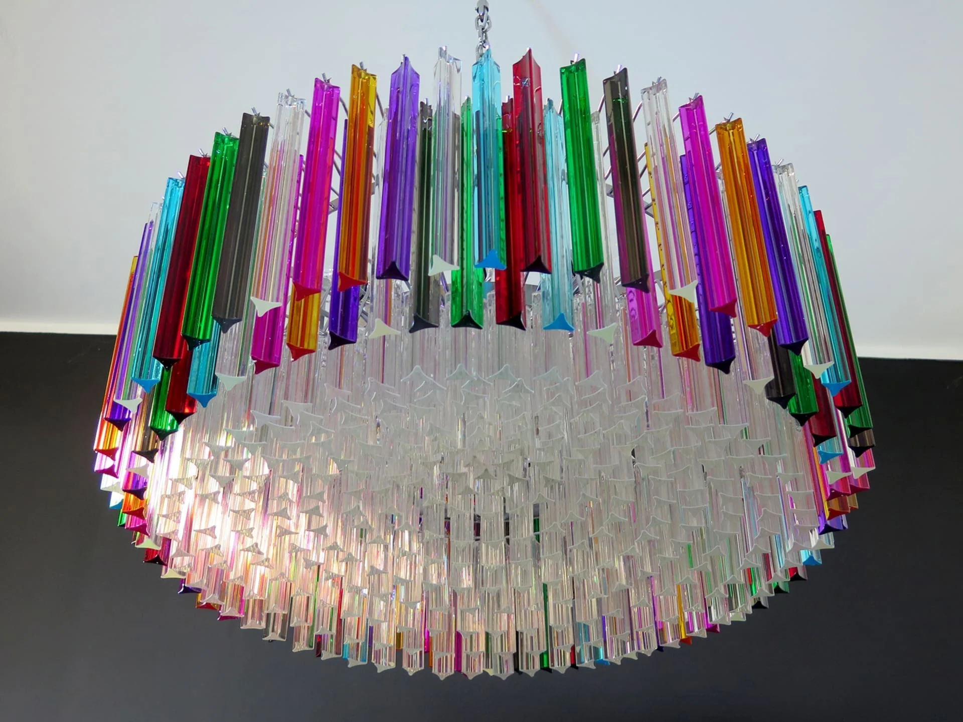 Murano Chandelier – Triedri Round – 391 prisms – Multi - Image 4