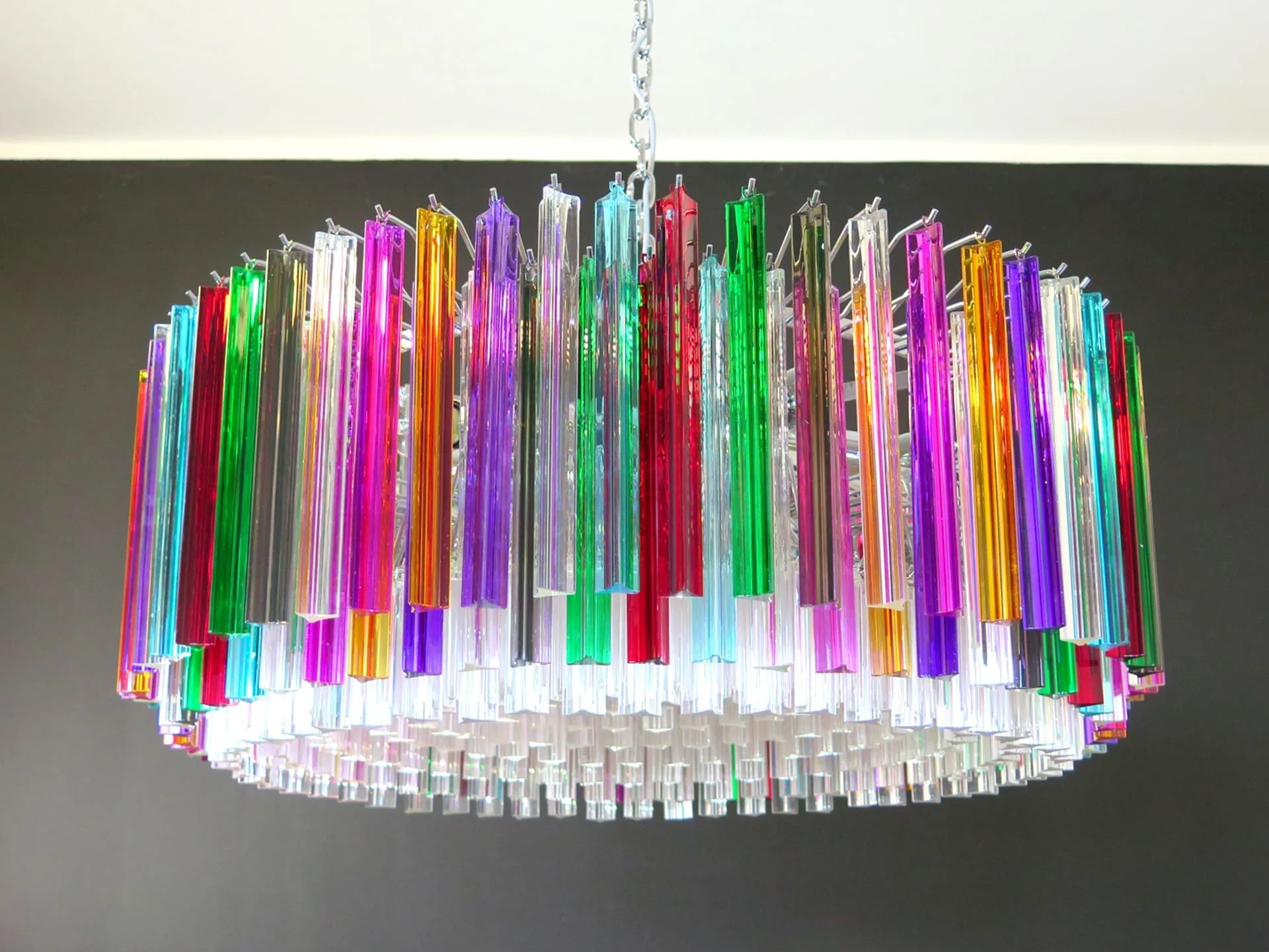 Murano Chandelier – Triedri Round – 391 prisms – Multi - Image 6