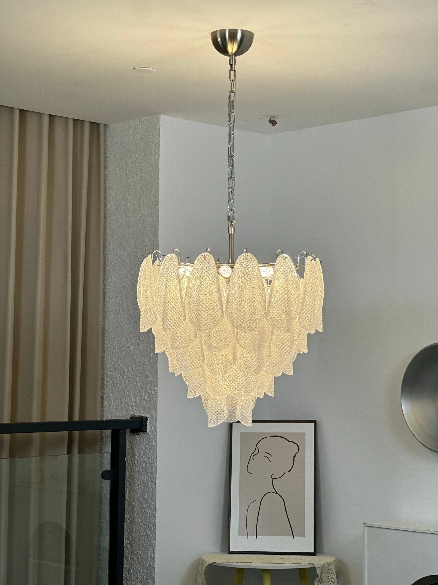 Murano Glass Teardrop Chandelier - Image 5