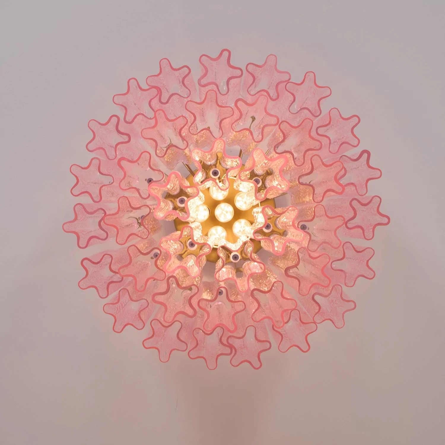 Murano Pink Glass Ceiling Light - Image 24