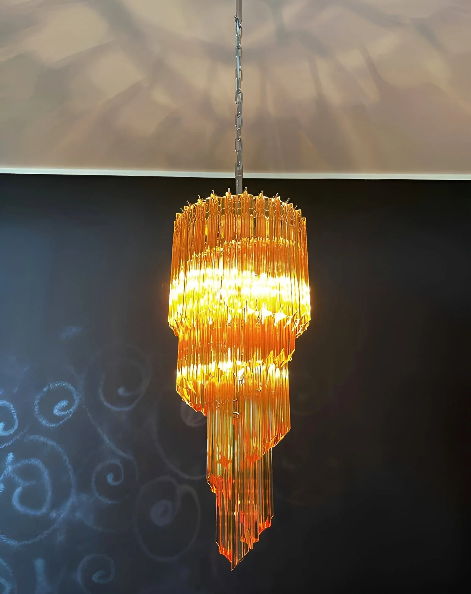 Murano Spiral Prism Glass Chandelier - Image 13