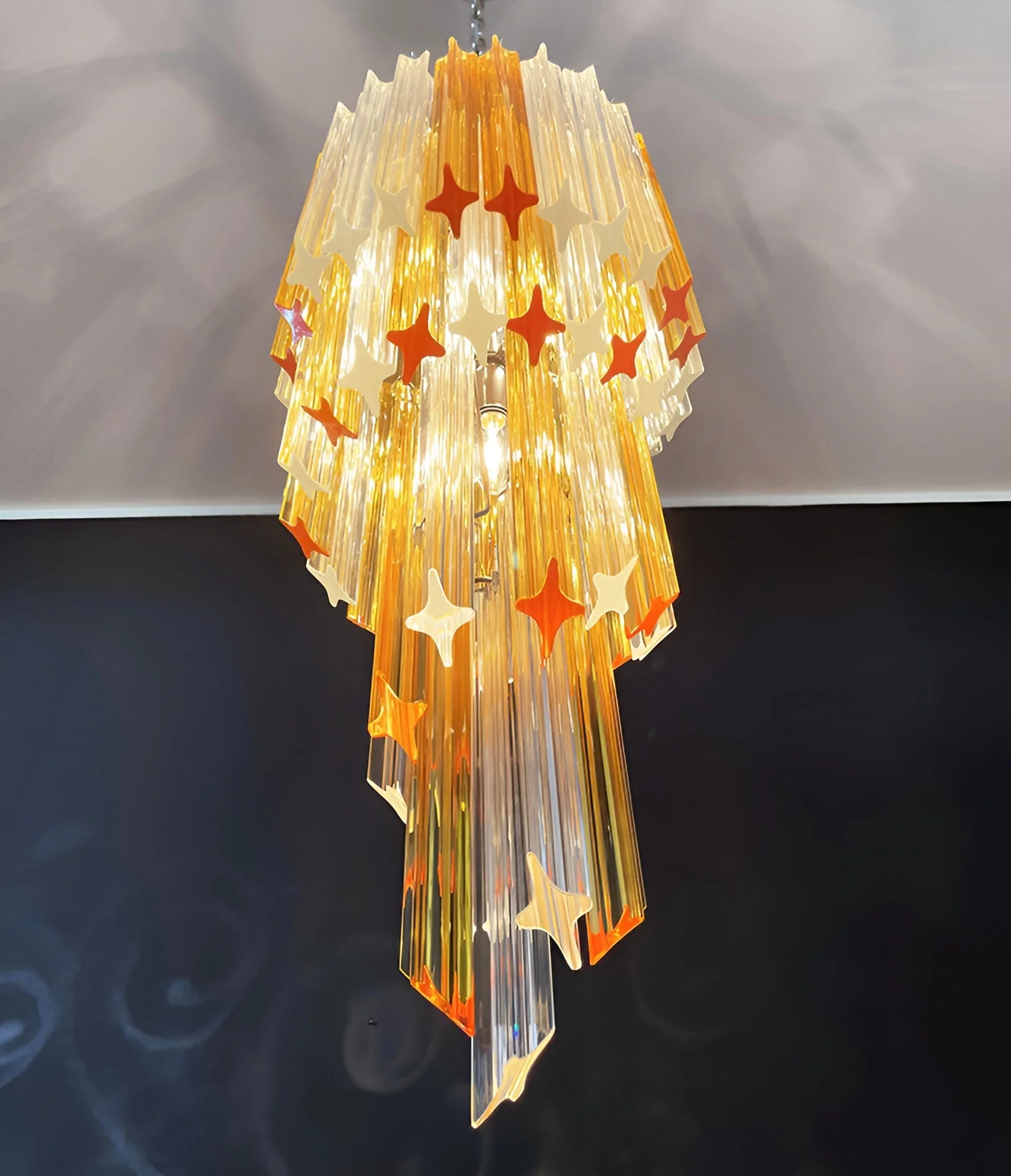 Murano Spiral Prism Glass Chandelier - Image 19