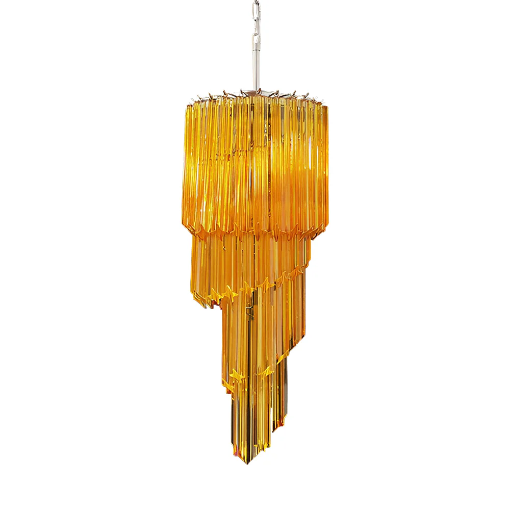 Murano Spiral Prism Glass Chandelier - Image 20