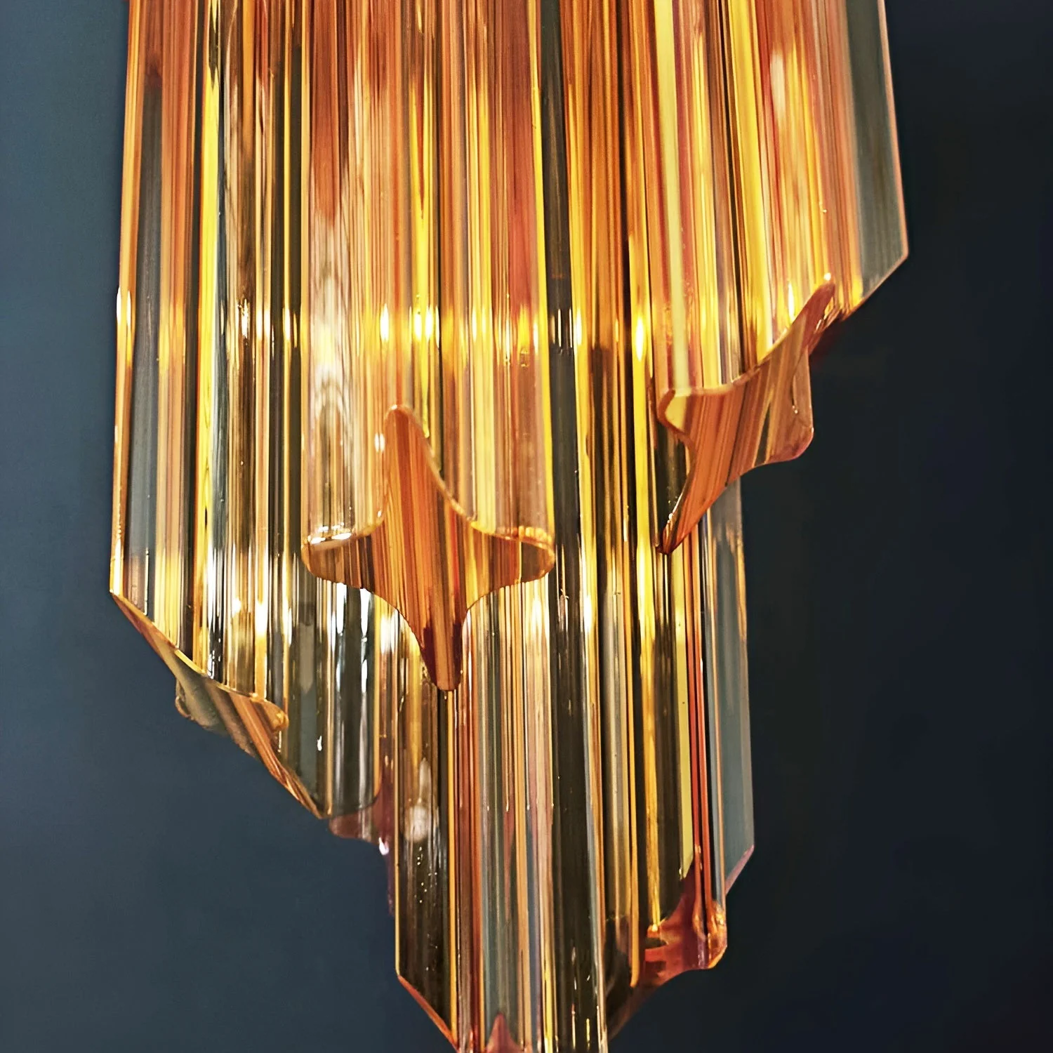 Murano Spiral Prism Glass Chandelier - Image 4