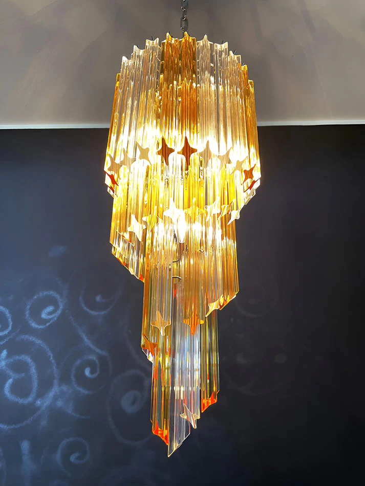 Murano Spiral Prism Glass Chandelier - Image 42