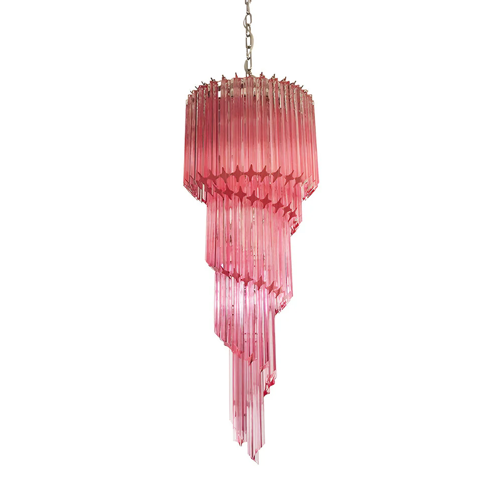 Murano Spiral Prism Glass Chandelier - Image 48