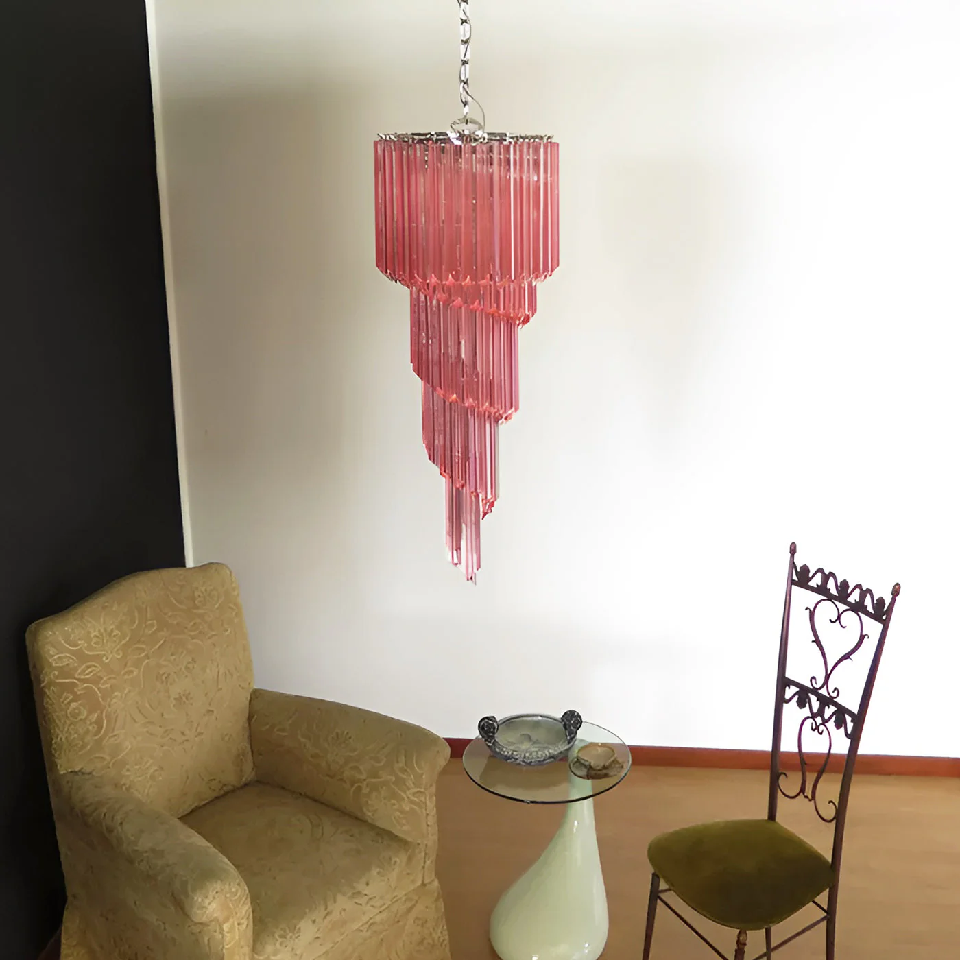 Murano Spiral Prism Glass Chandelier - Image 55