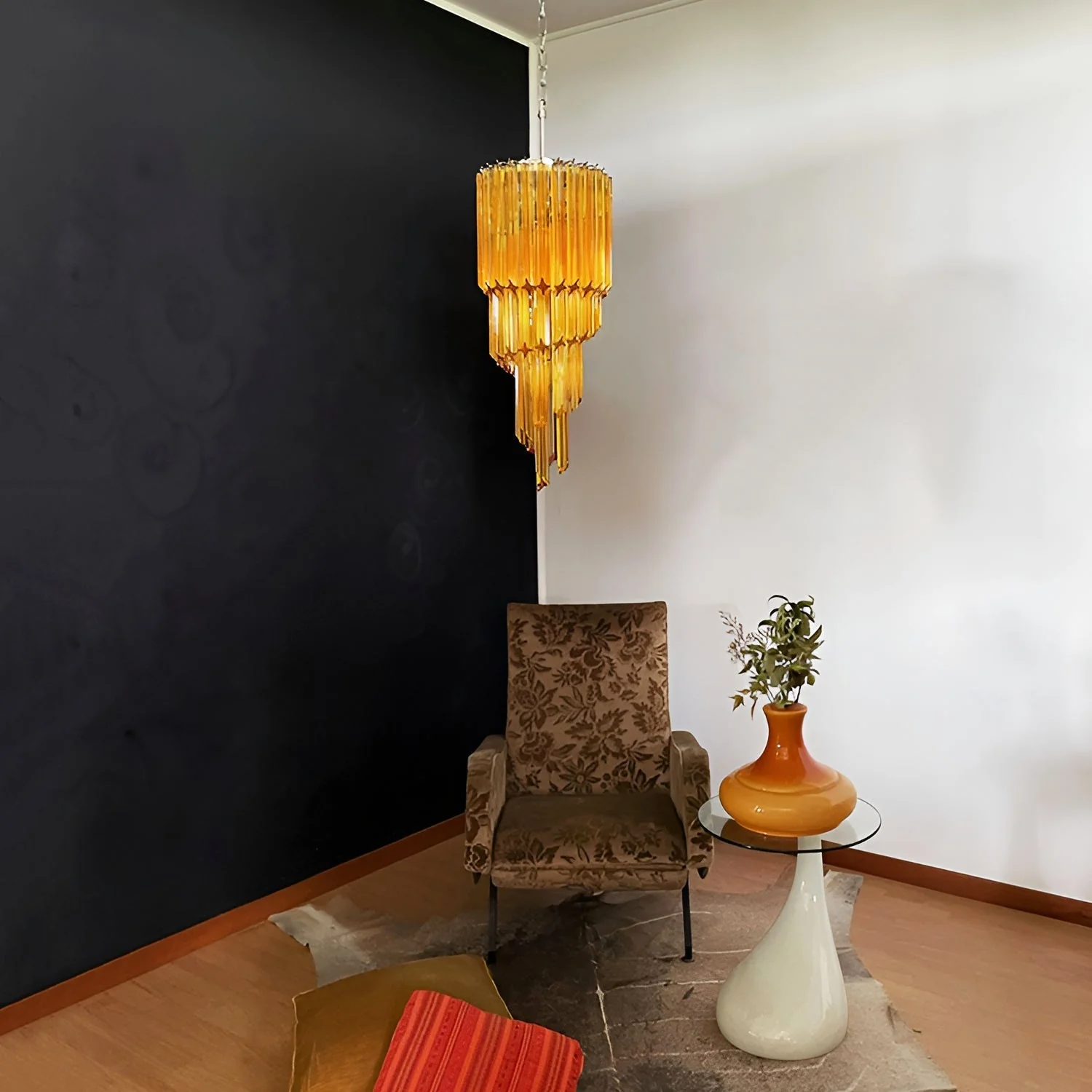 Murano Spiral Prism Glass Chandelier - Image 56