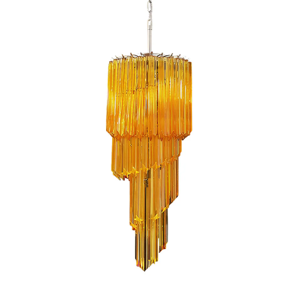 Murano Spiral Prism Glass Chandelier - Image 6