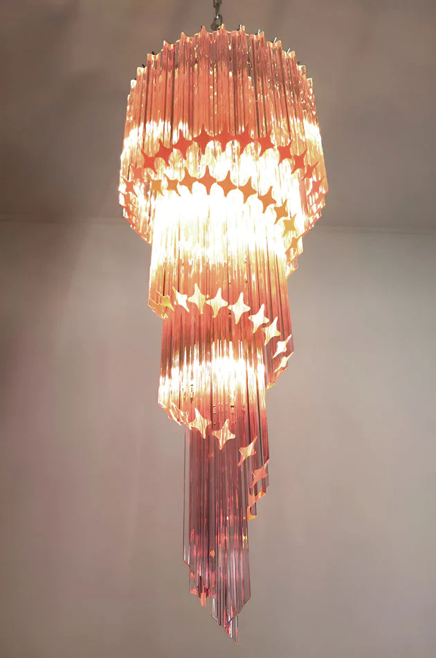 Murano Spiral Prism Glass Chandelier - Image 69