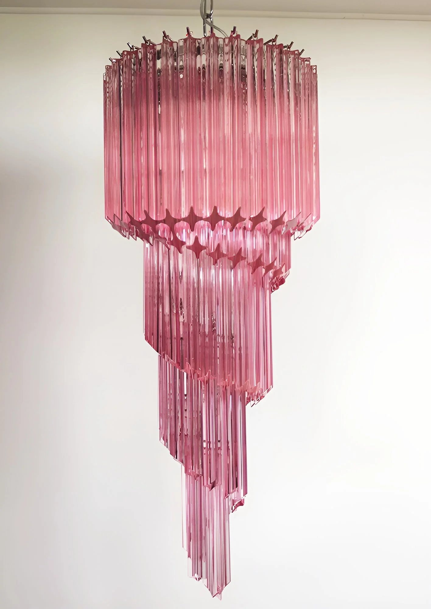 Murano Spiral Prism Glass Chandelier - Image 71