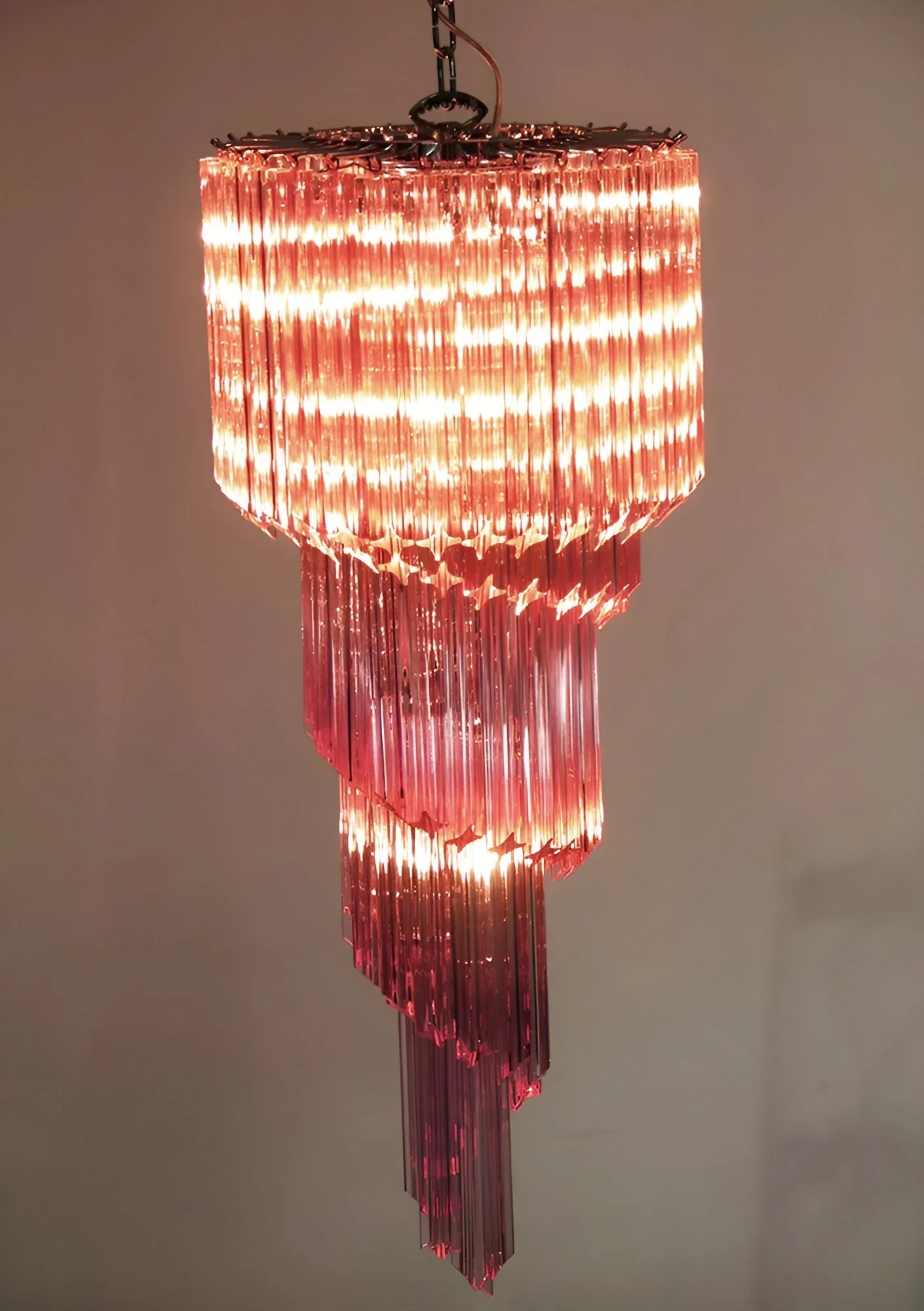 Murano Spiral Prism Glass Chandelier - Image 73