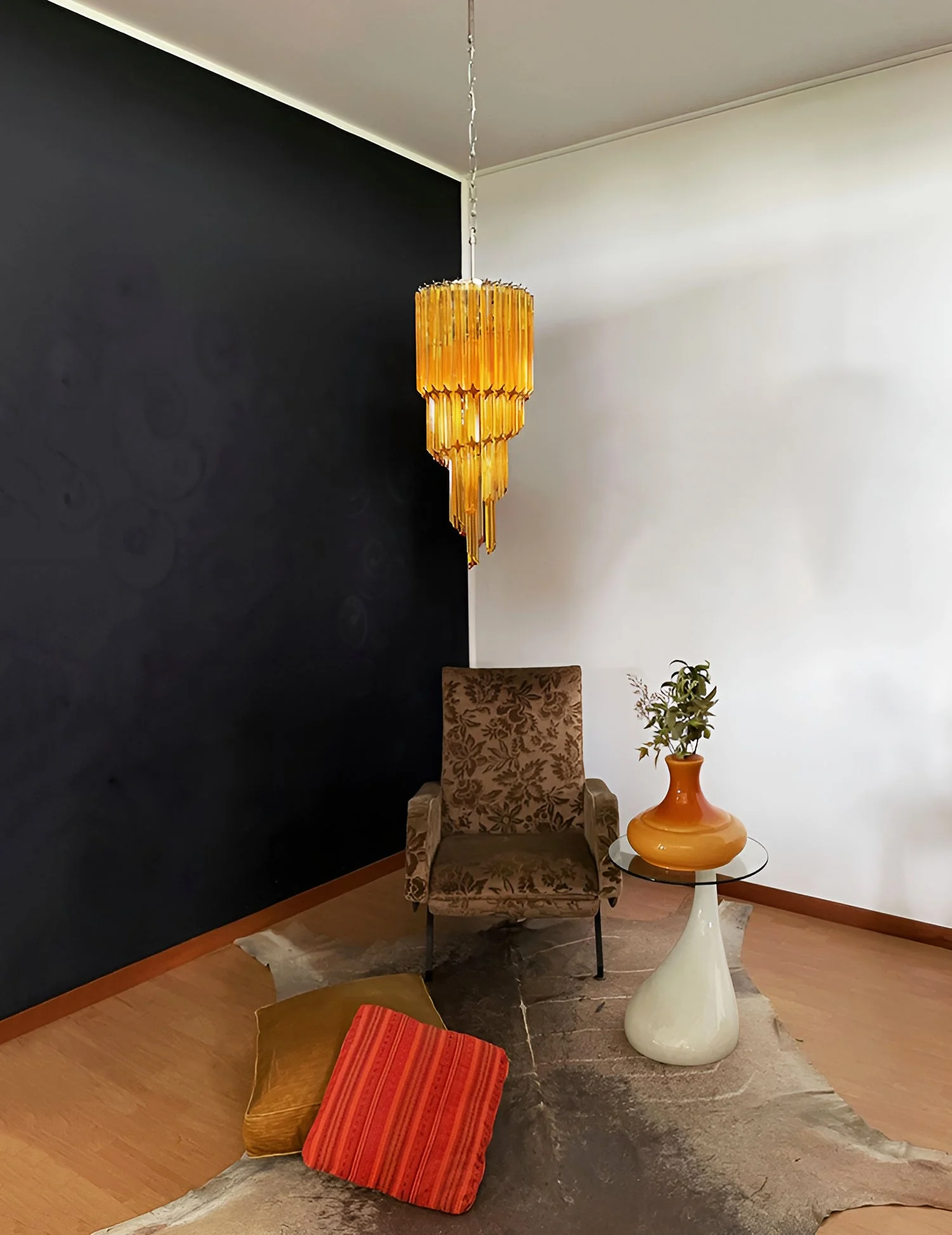 Murano Spiral Prism Glass Chandelier - Image 9