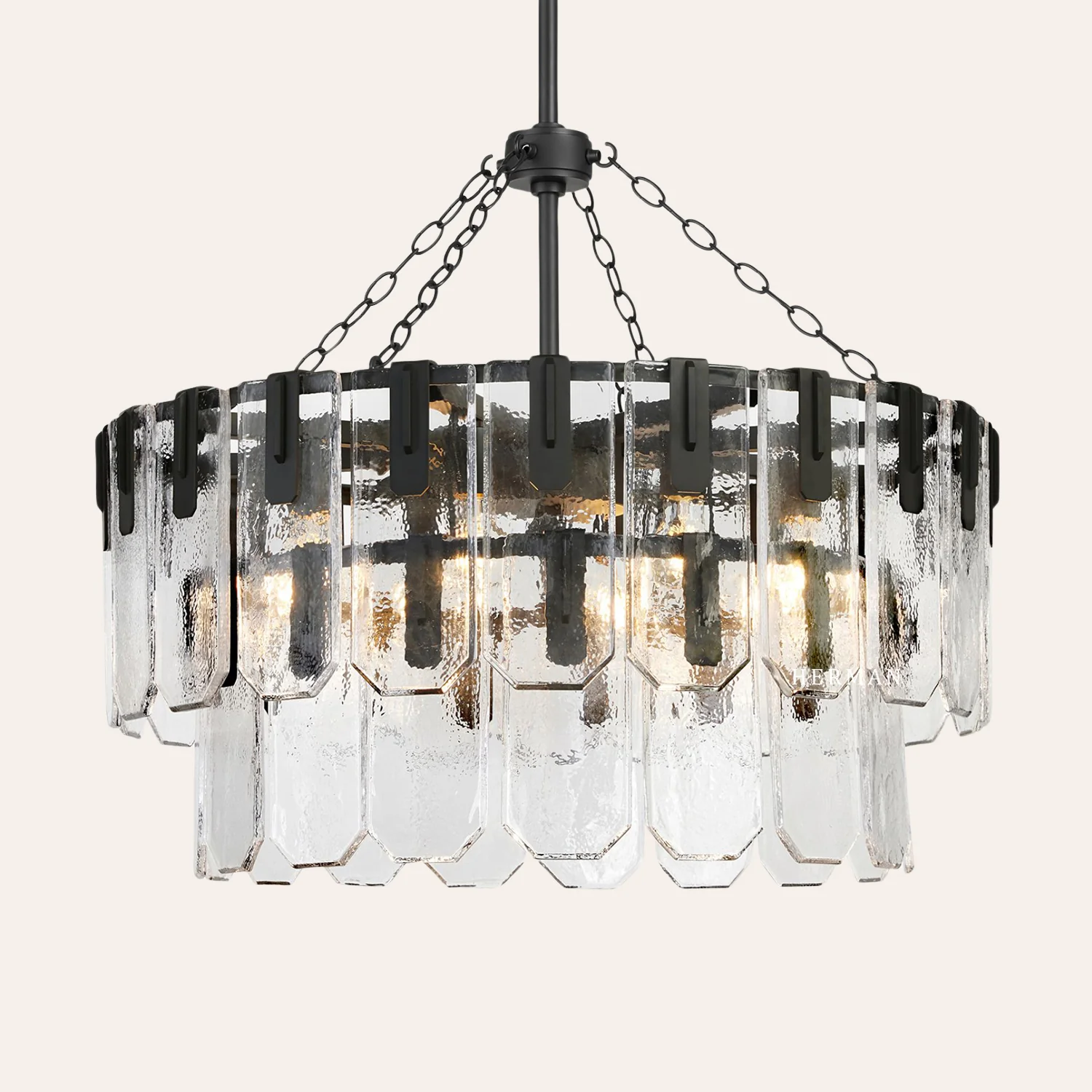 Nadia Glass Chandelier 30" 41" - Image 11