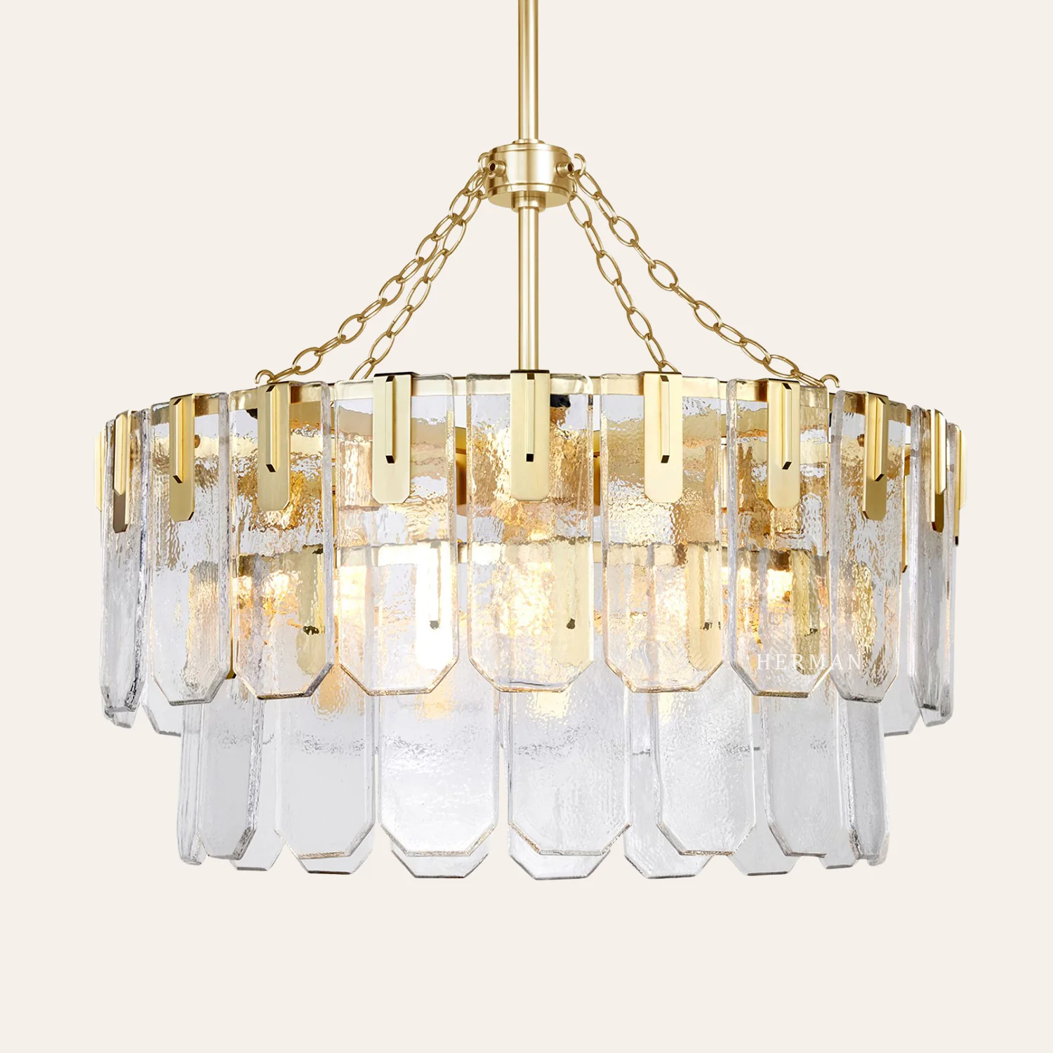 Nadia Glass Chandelier 30" 41" - Image 12