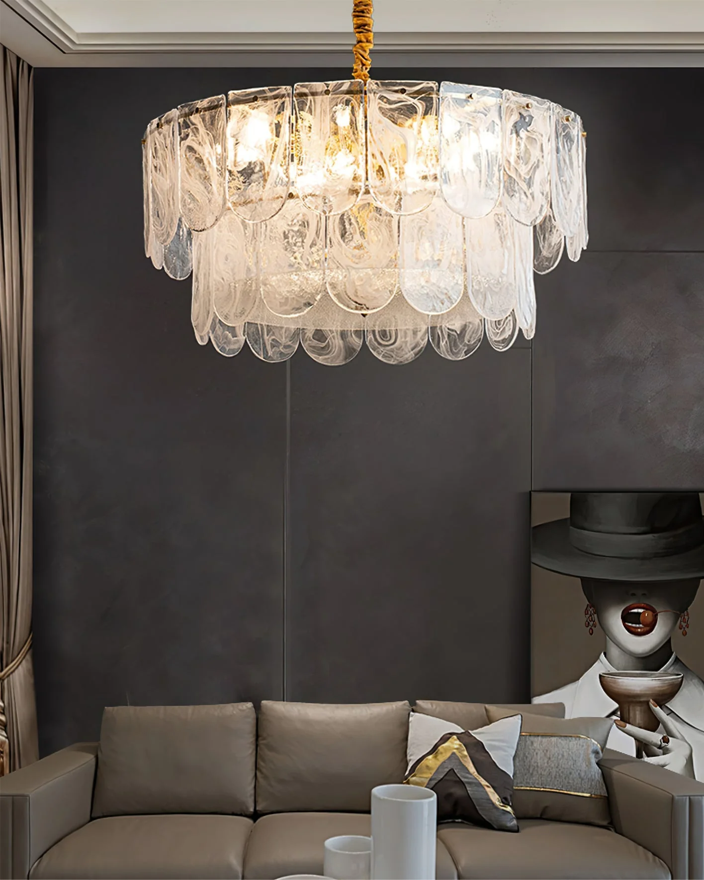 Nason Brass Chandelier - Image 11