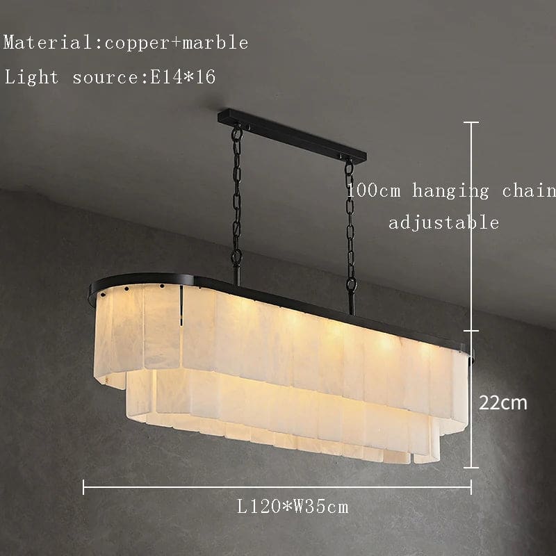 Natural Alabaster Chandelier - Image 10