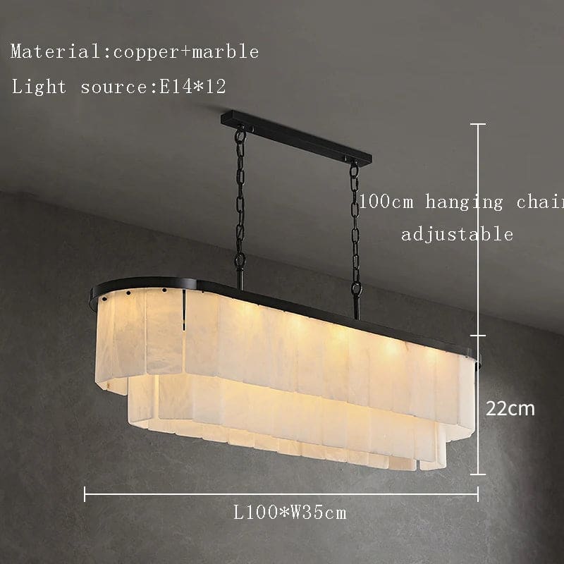 Natural Alabaster Chandelier - Image 11