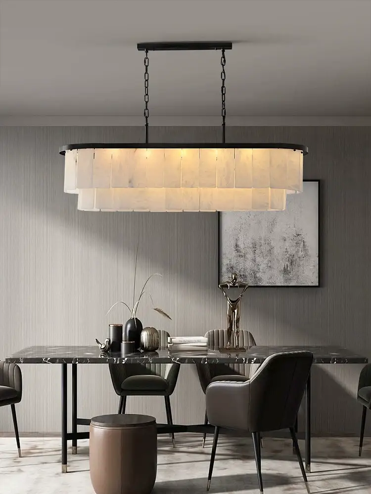 Natural Alabaster Chandelier - Image 6