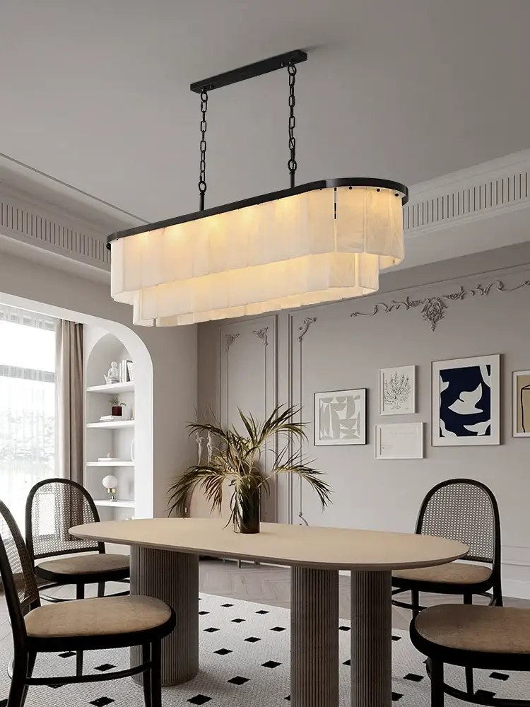 Natural Alabaster Chandelier - Image 7