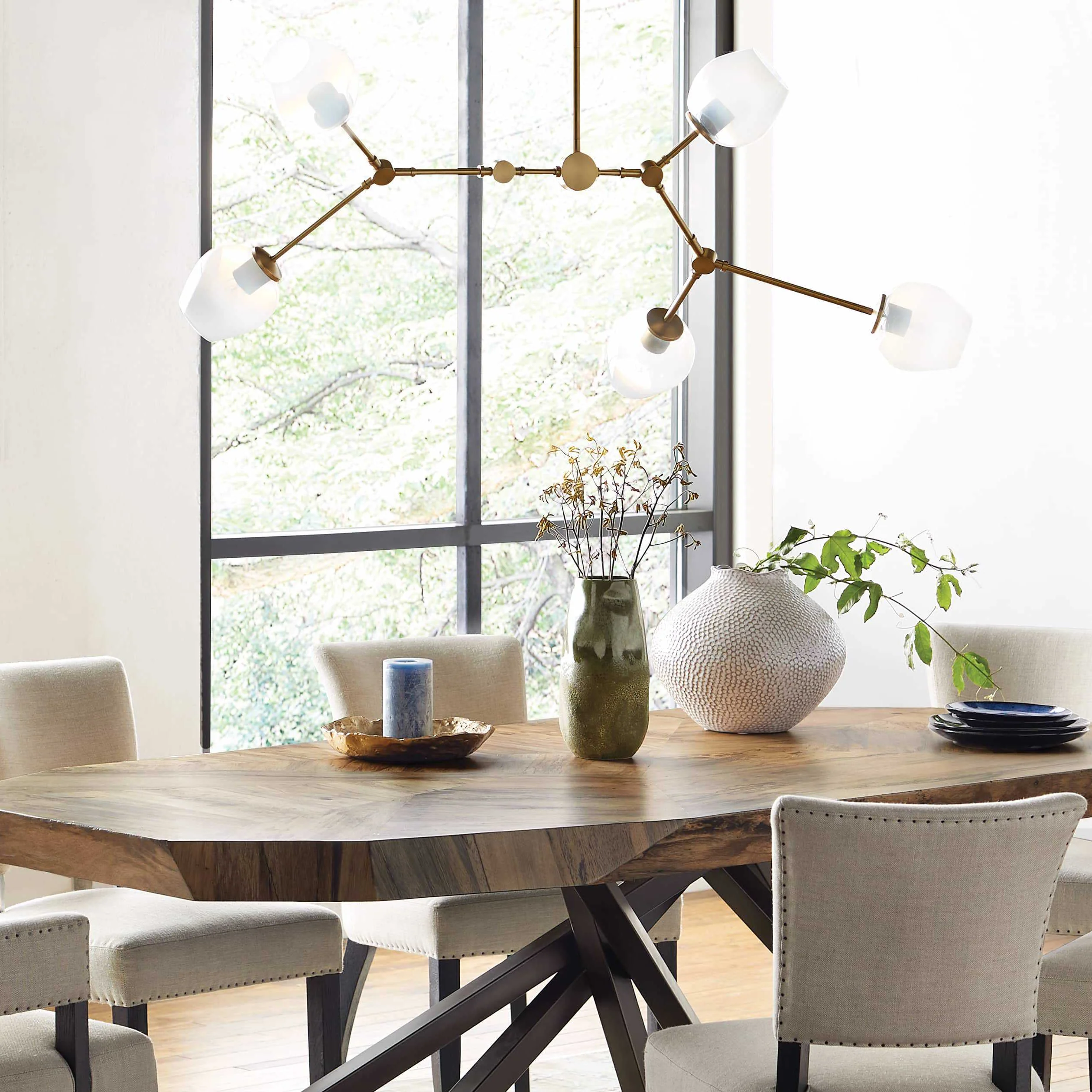 Noella Brass Chandelier 52"