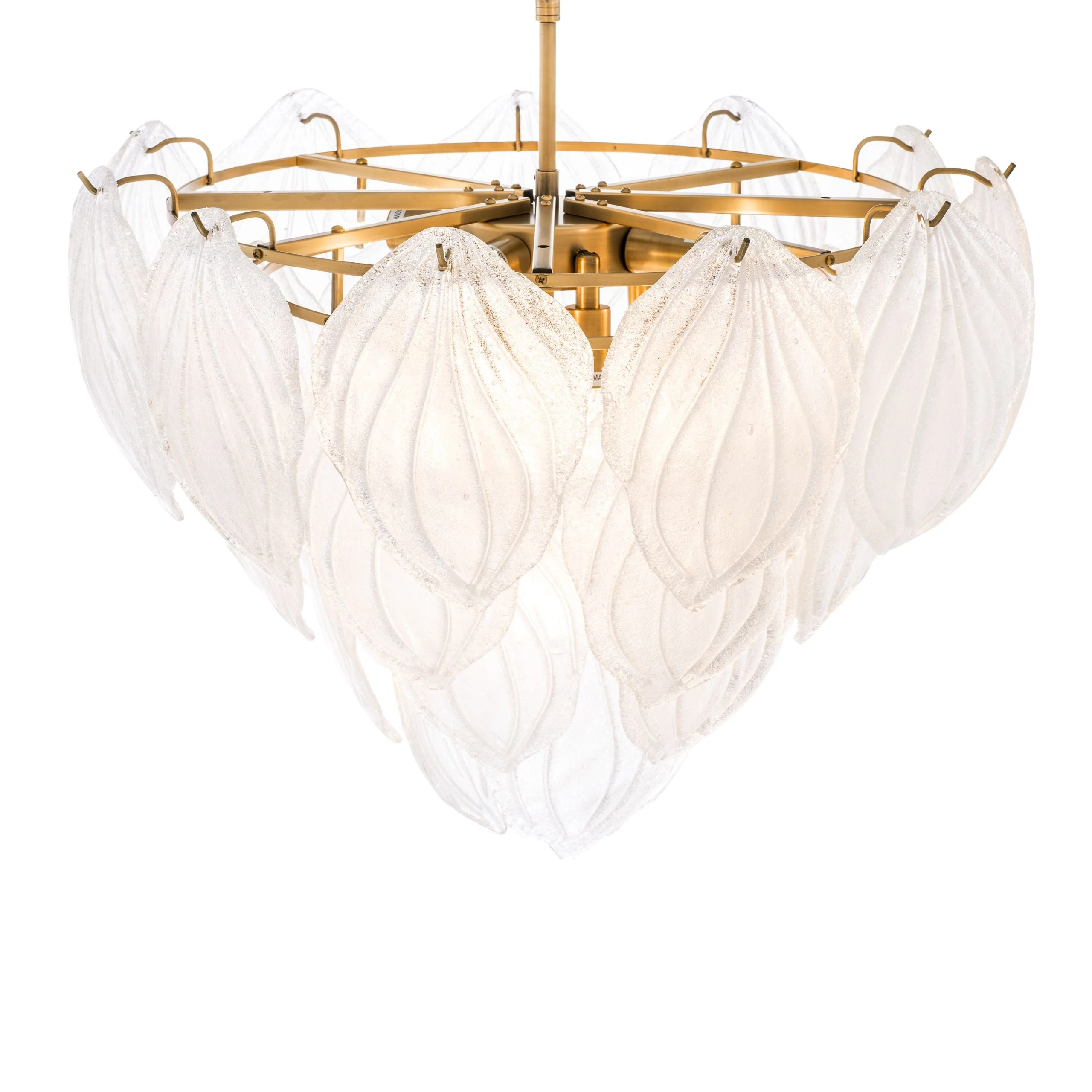 Novida Modern Glass Chandelier - [Brass] - Image 3