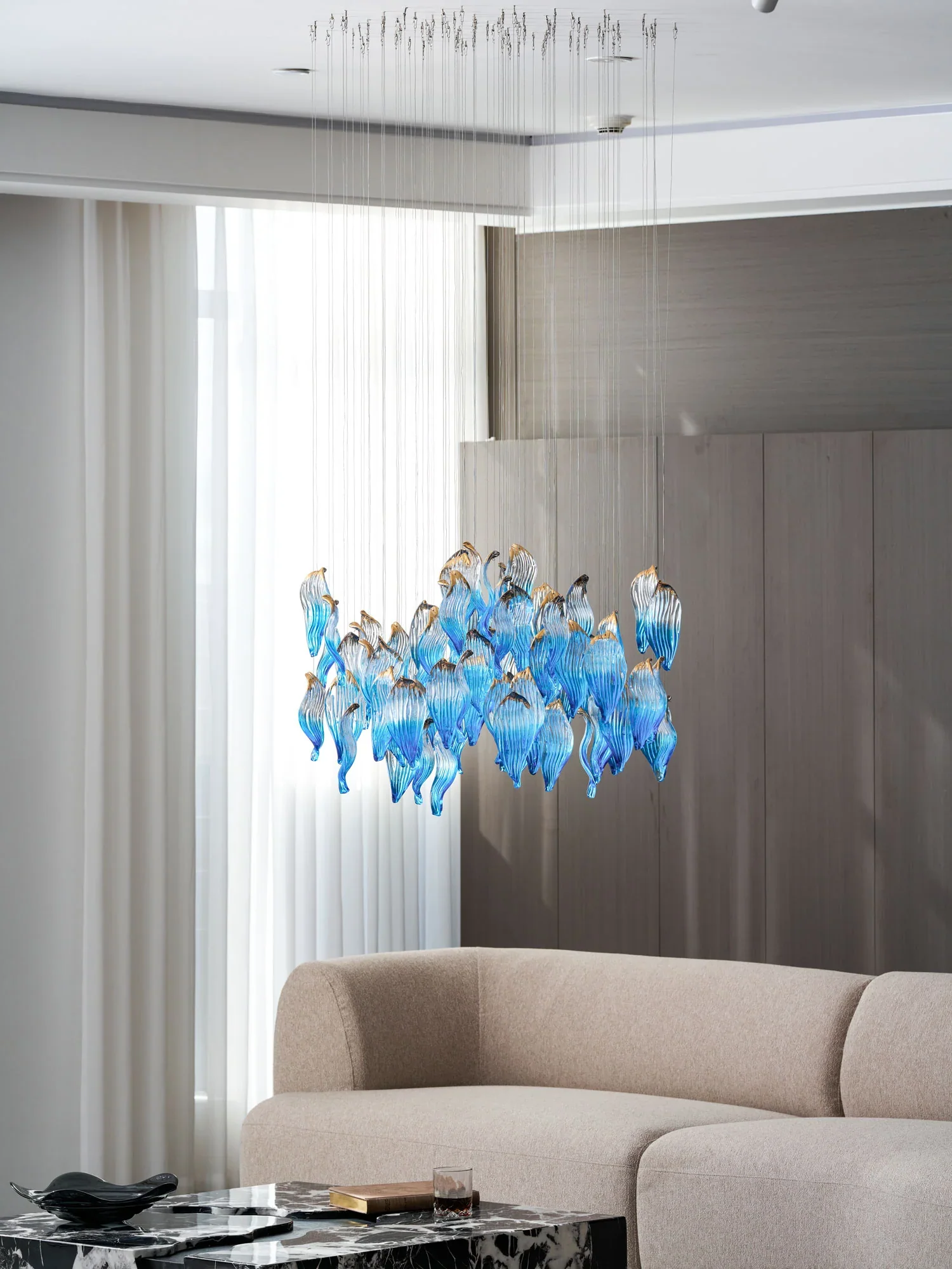 Ocean Drift Blown Glass Customize Chandelier - Image 31