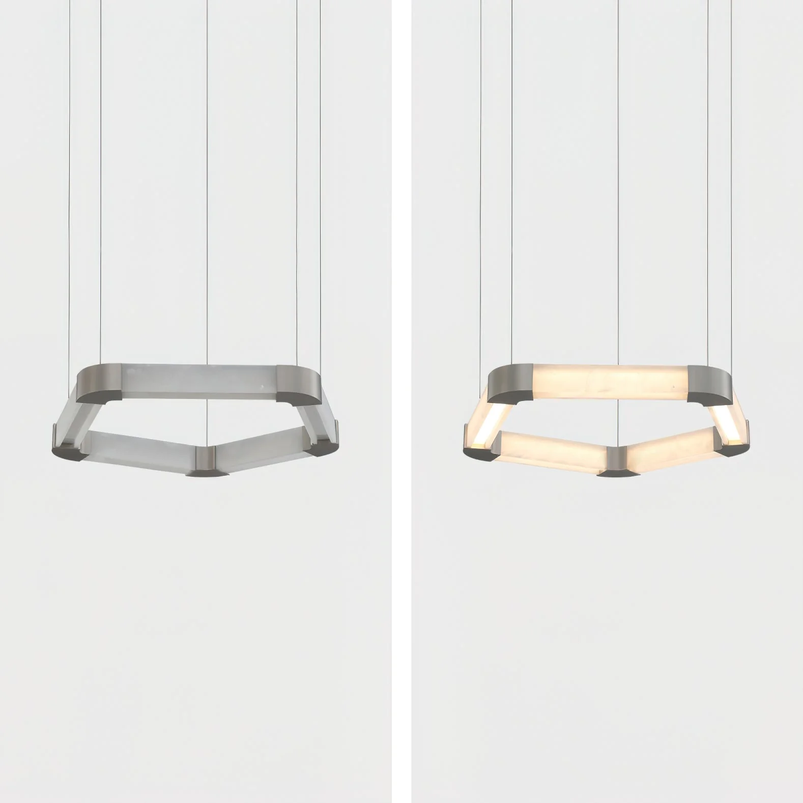 Ola Single Ring Alabaster Chandelier - Image 3