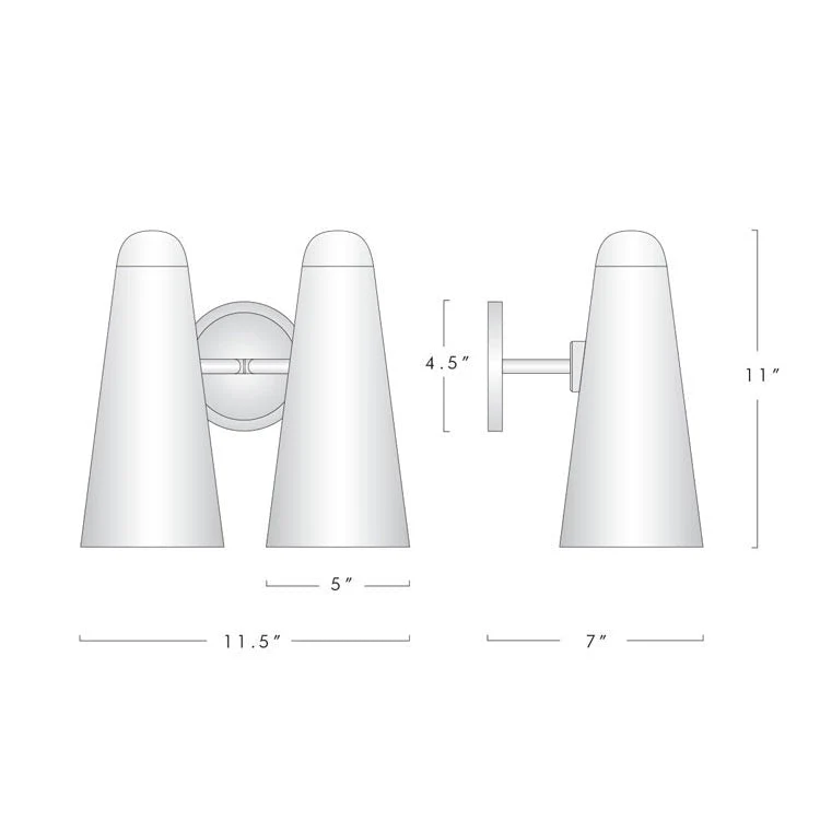 Ola White Ceram Double Shade Wall Sconce - Image 4