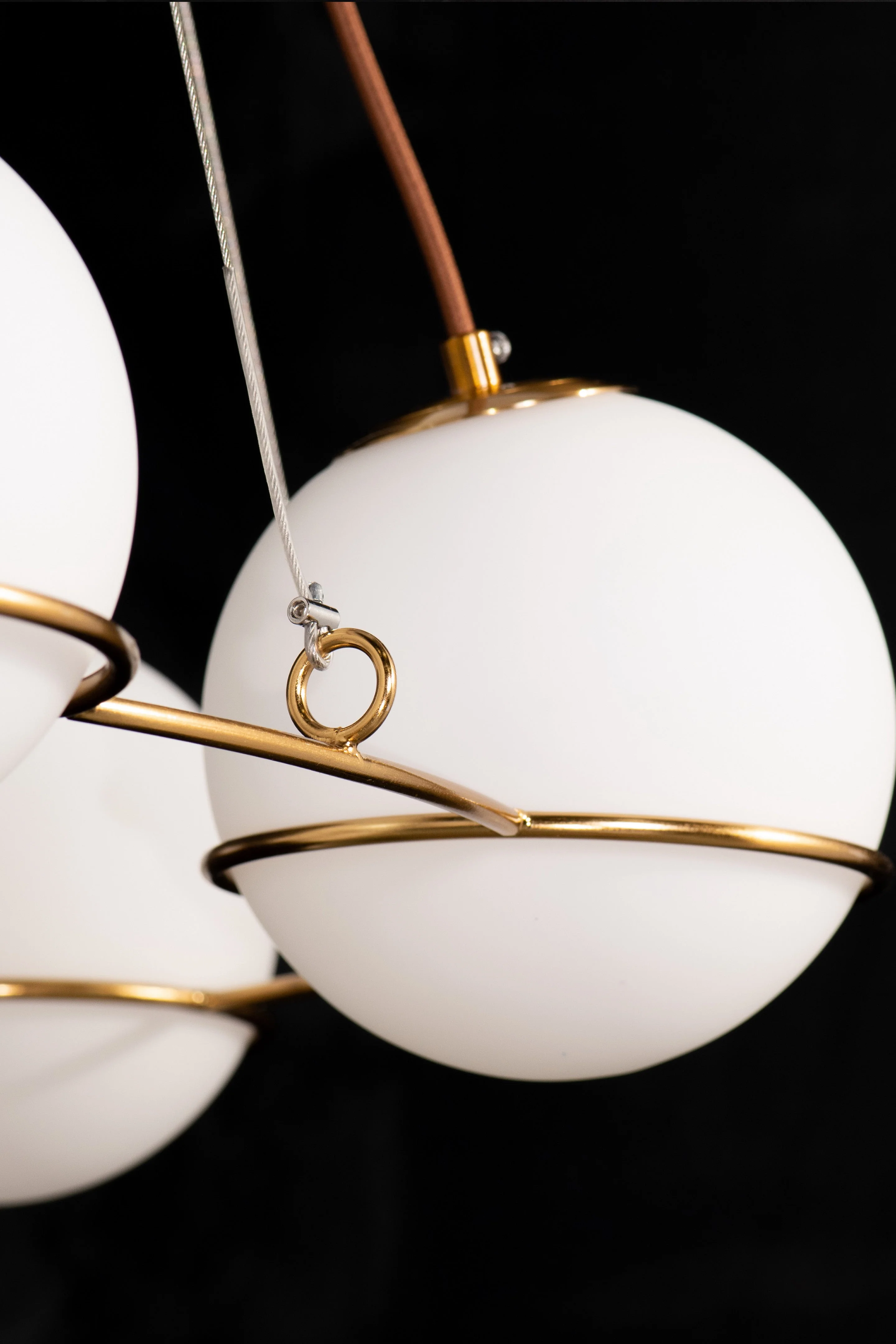 Orion Milk Glass Globe Chandelier - Image 5
