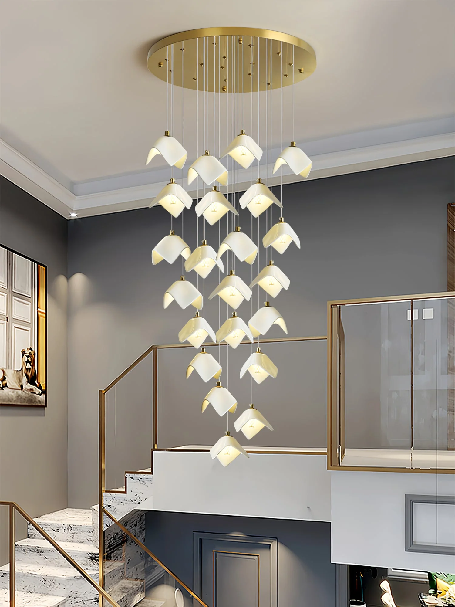 Orlani Cascade Stairs Chandelier - Image 11