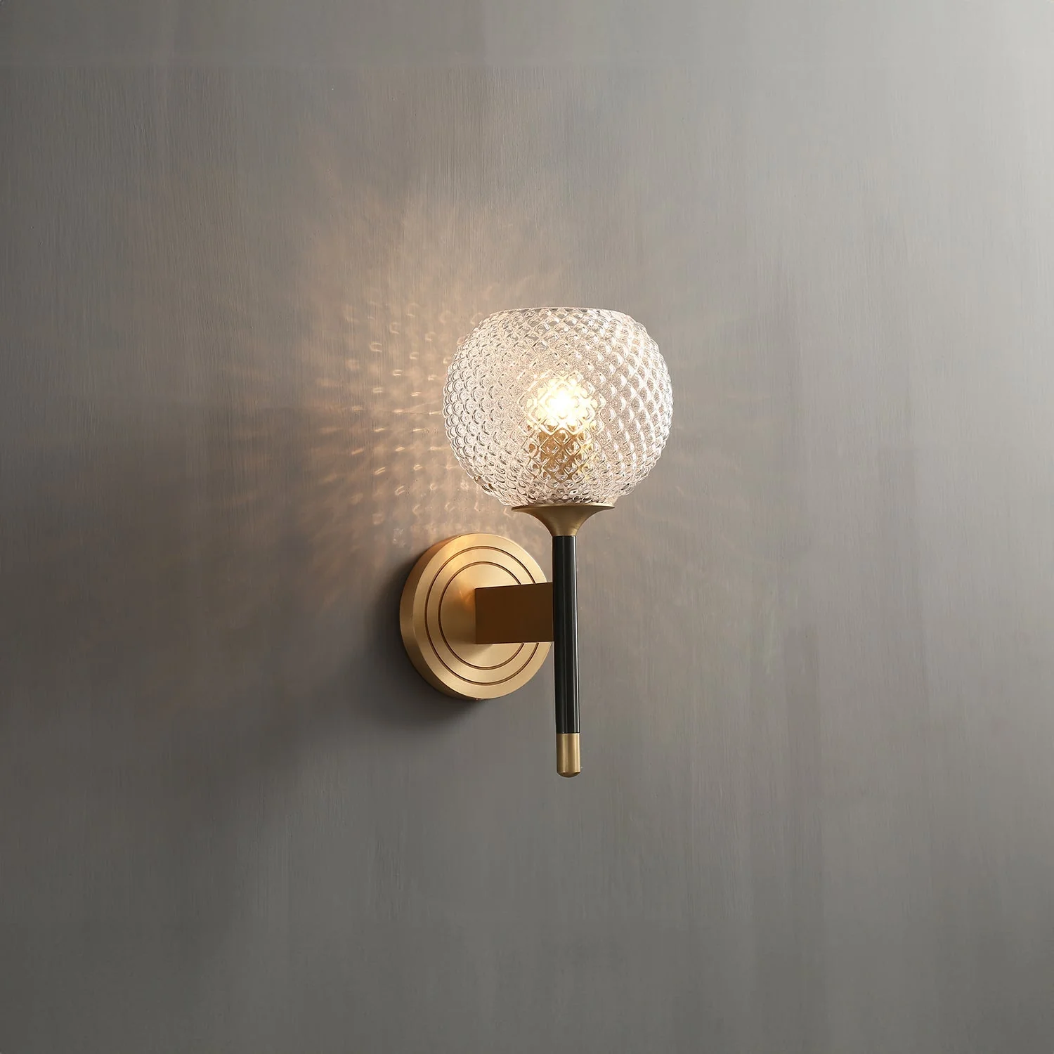 Orrefors Ball Brass Sconce - Image 6