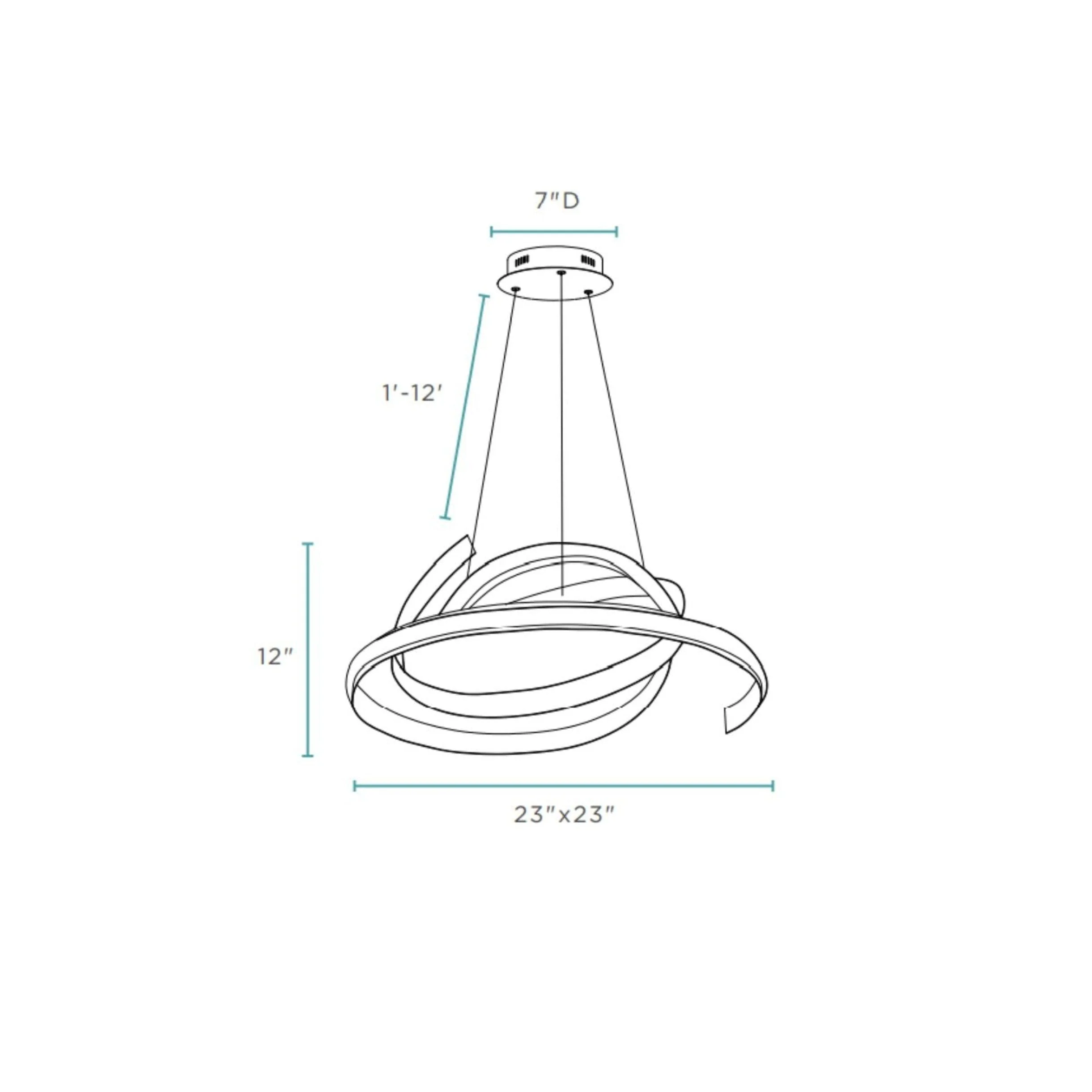 Oslo LED Adjustable Chandelier // Gold - Image 5