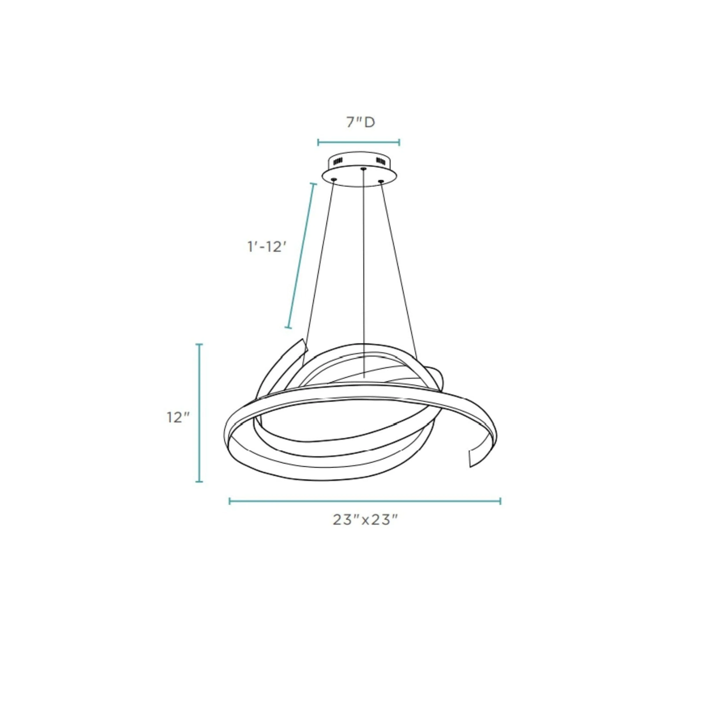 Oslo LED Adjustable Chandelier // Silver - Image 5