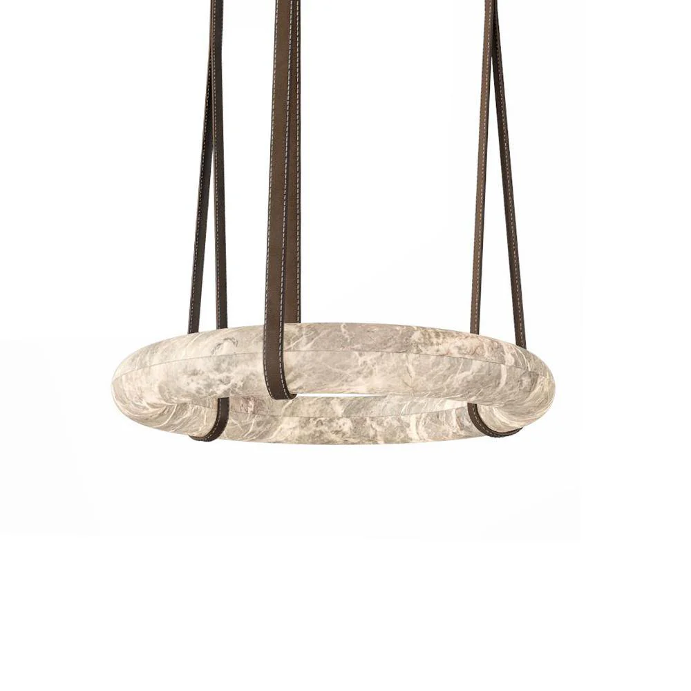 Alabaster Pendant Alabaster Chandelier, Halo Ring Chandelier - Image 20