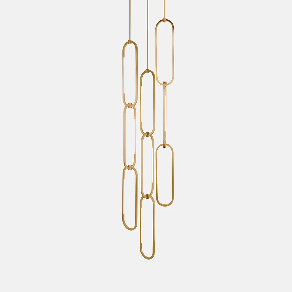 Oval chain cluster pendant - Image 2