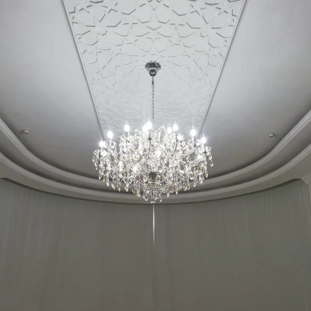 Oversized Luxury Candle Branch Raindrop Crystal Pendant Chandelier for Living/Dining Room/Foyer/Stairs - Image 13