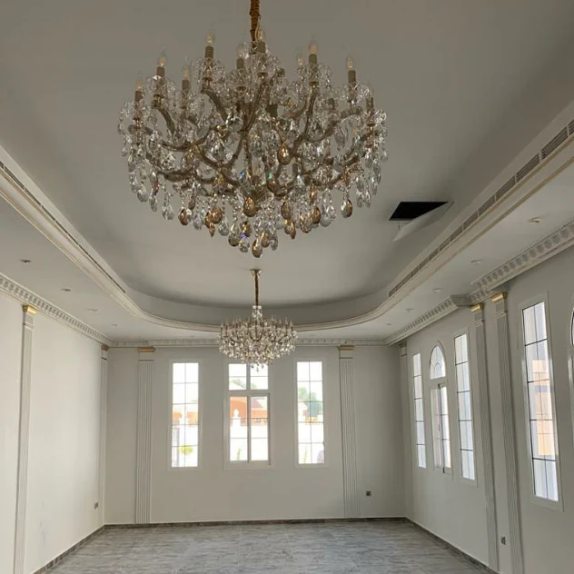 Oversized Luxury Candle Branch Raindrop Crystal Pendant Chandelier for Living/Dining Room/Foyer/Stairs - Image 14