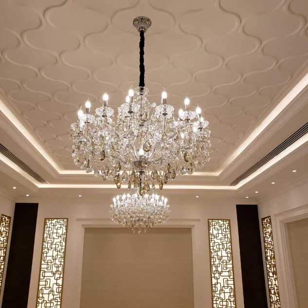 Oversized Luxury Candle Branch Raindrop Crystal Pendant Chandelier for Living/Dining Room/Foyer/Stairs - Image 6