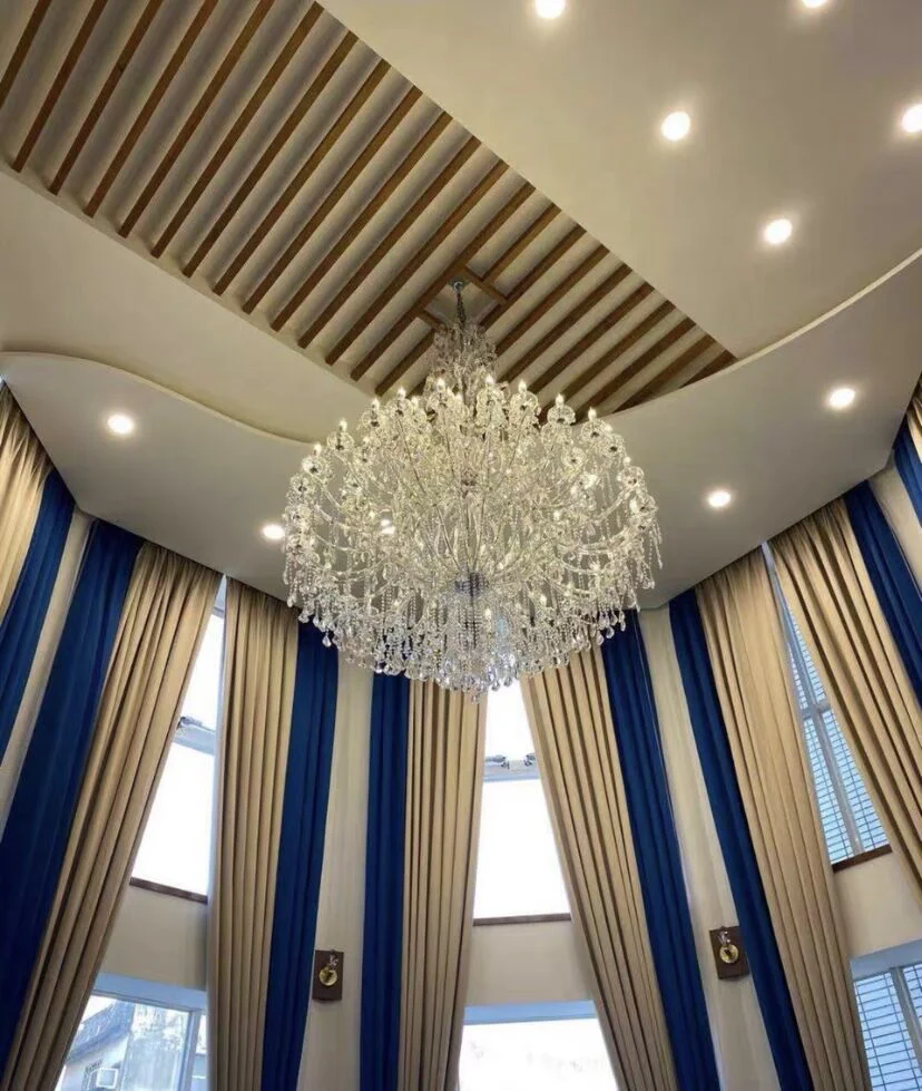 Oversized Luxury Traditional Gold/Chrome Candle Branch Crystal Chandelier - Image 14