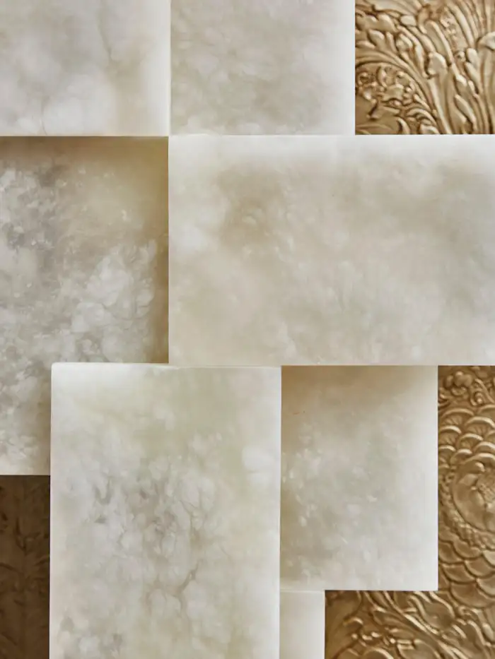 Pair Of Long Wall Sconces in Alabaster - Image 5