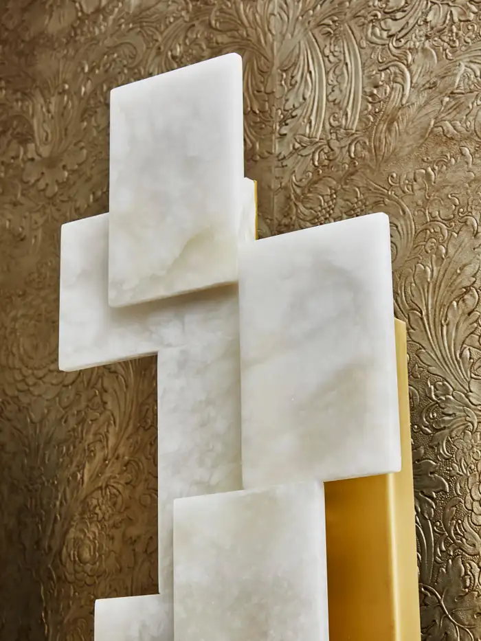 Pair Of Long Wall Sconces in Alabaster - Image 7
