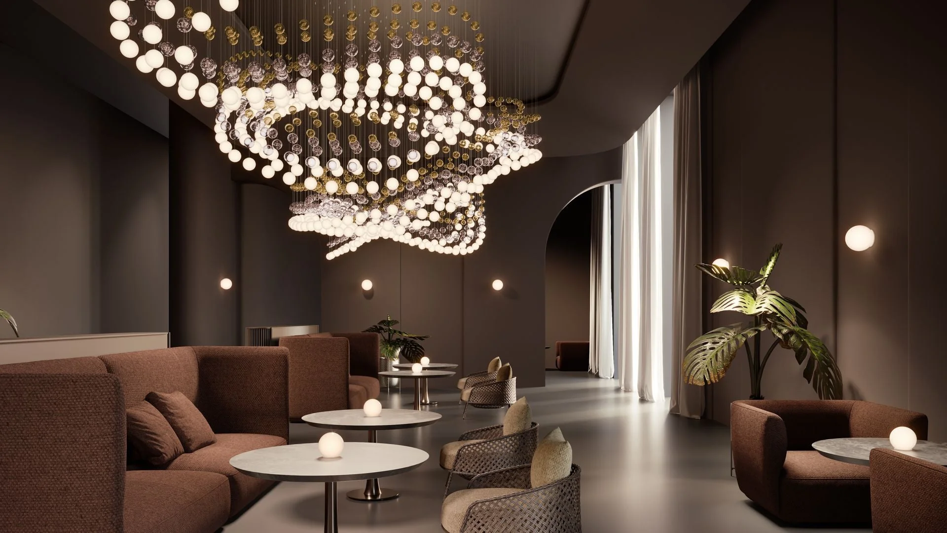 Pearl Curtain Customize Chandelier - Image 5