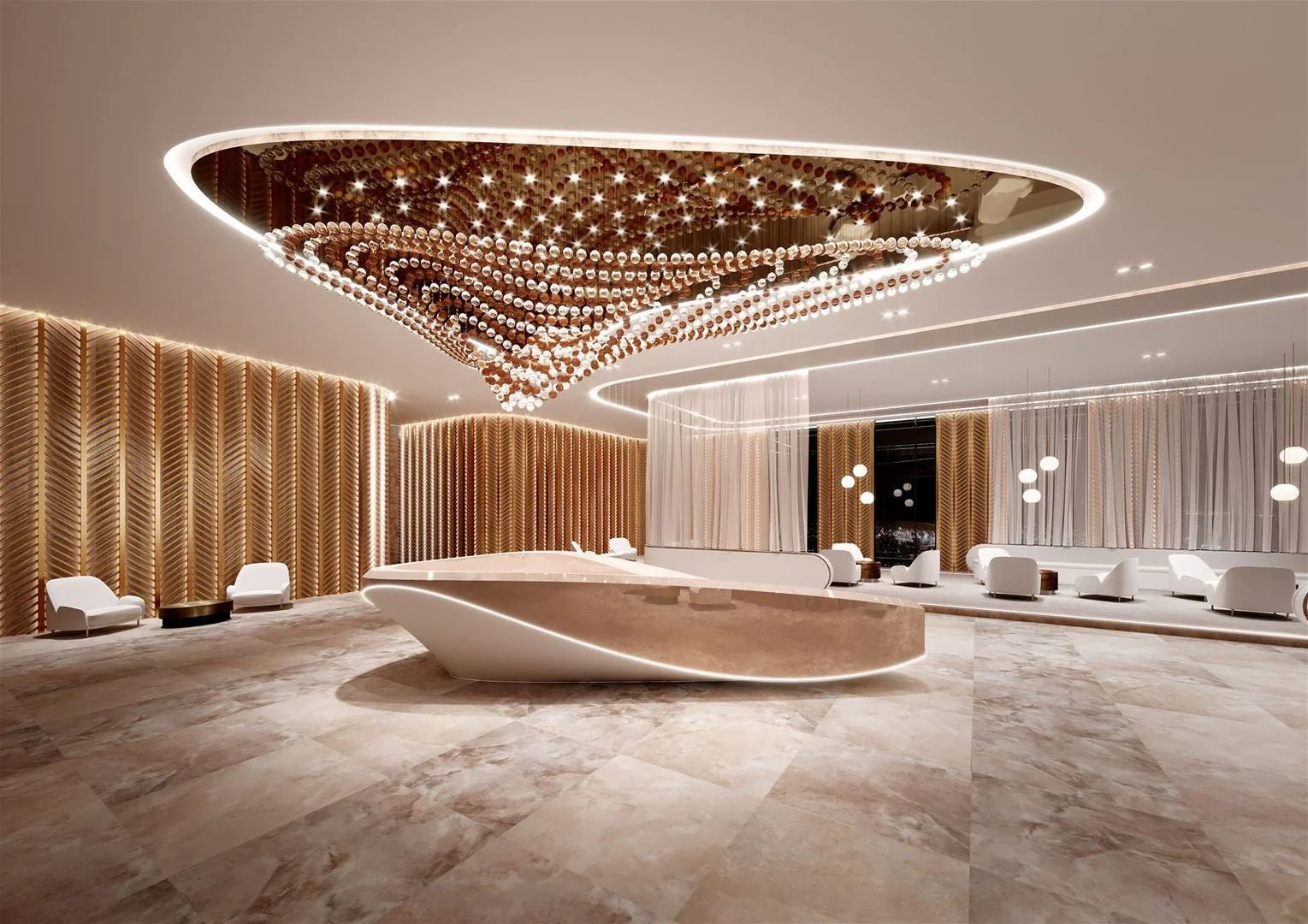 Pearl Wave Customize Chandelier - Image 11