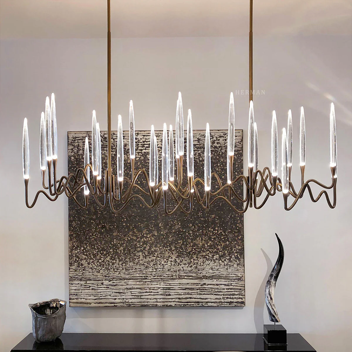 Pezzo Crystal Long Chandelier L78'' 59'' 40'' - Image 35