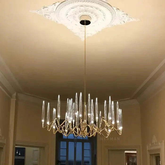 Pezzo Crystal Round Chandelier D33'' 47''  55'' - Image 5