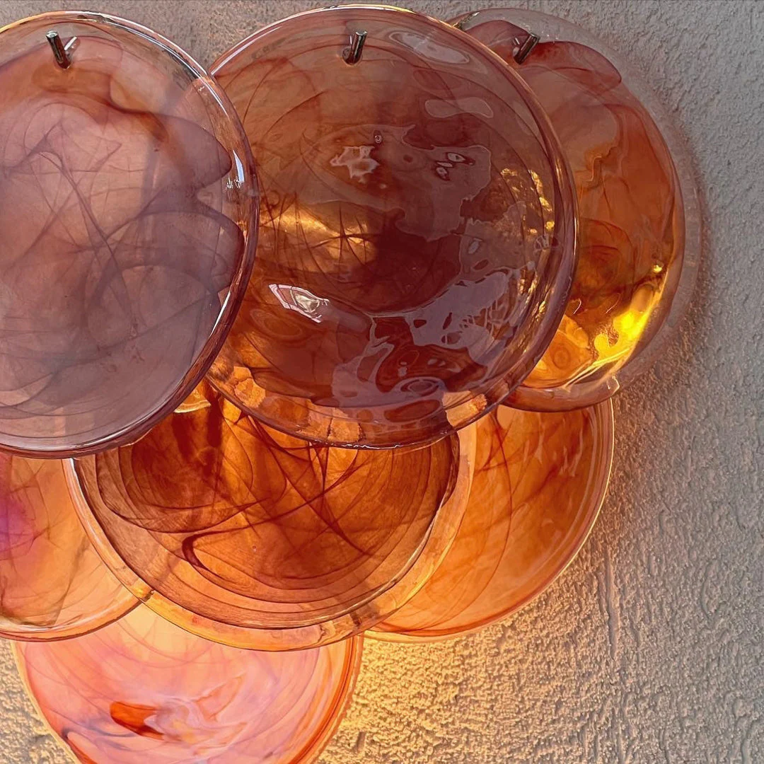 Pink Vintage Murano Glass Wall Lamp - Image 20
