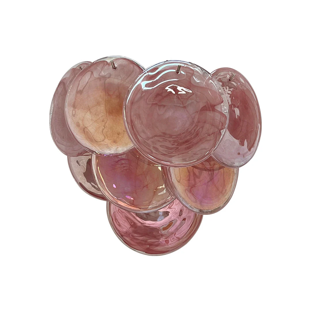 Pink Vintage Murano Glass Wall Lamp - Image 25