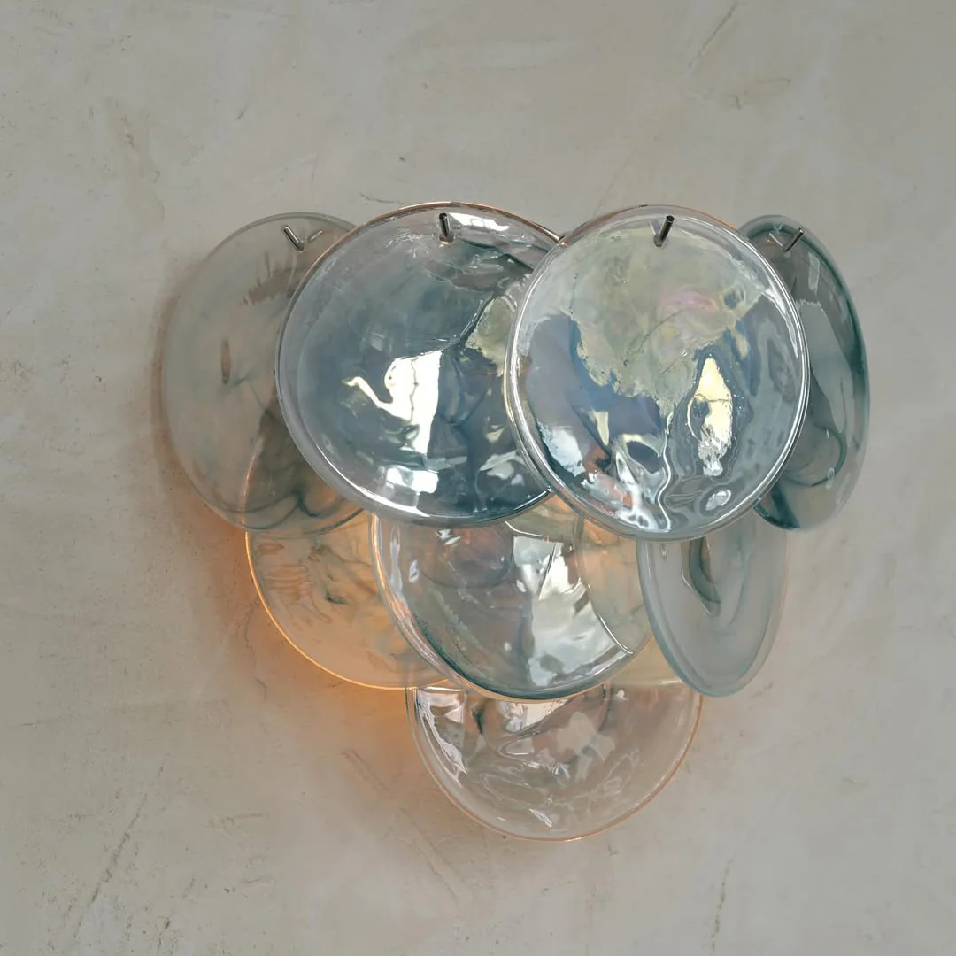 Pink Vintage Murano Glass Wall Lamp - Image 30