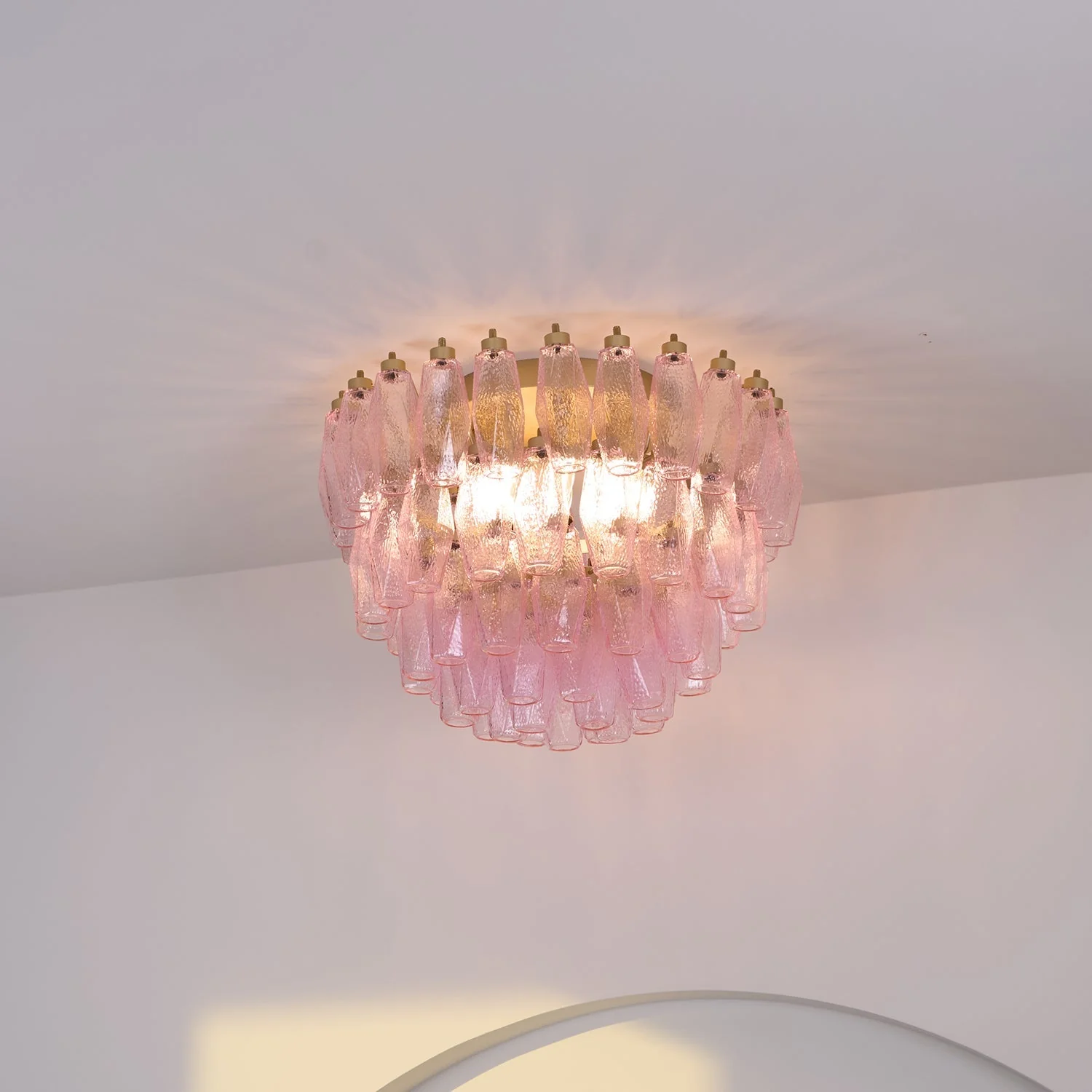 Poliedri Murano Pink Ceiling Light - Image 11